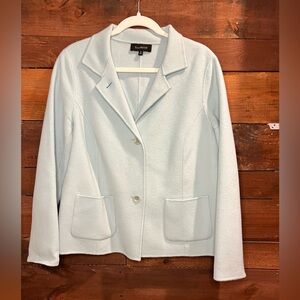 Talbots Wool Blend Blazer - Size 12 - Soft Blue